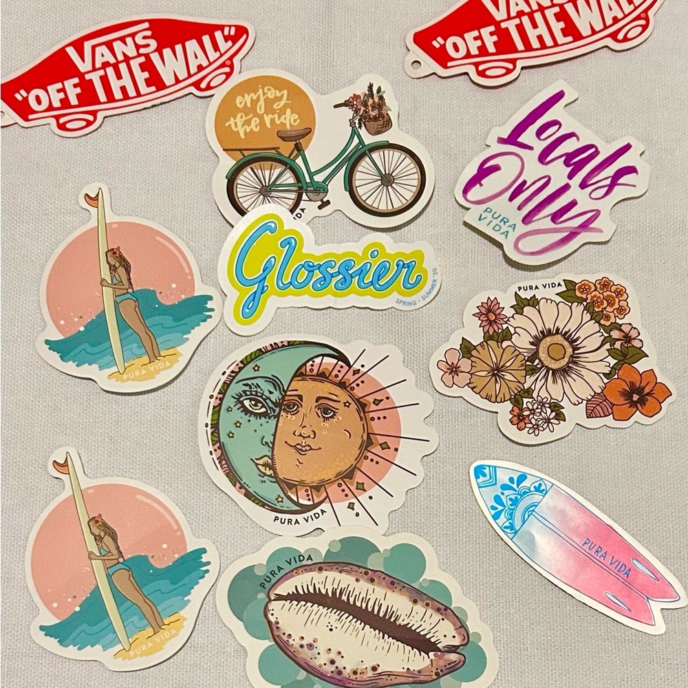 Vans Red and Yellow Sticker Set Design